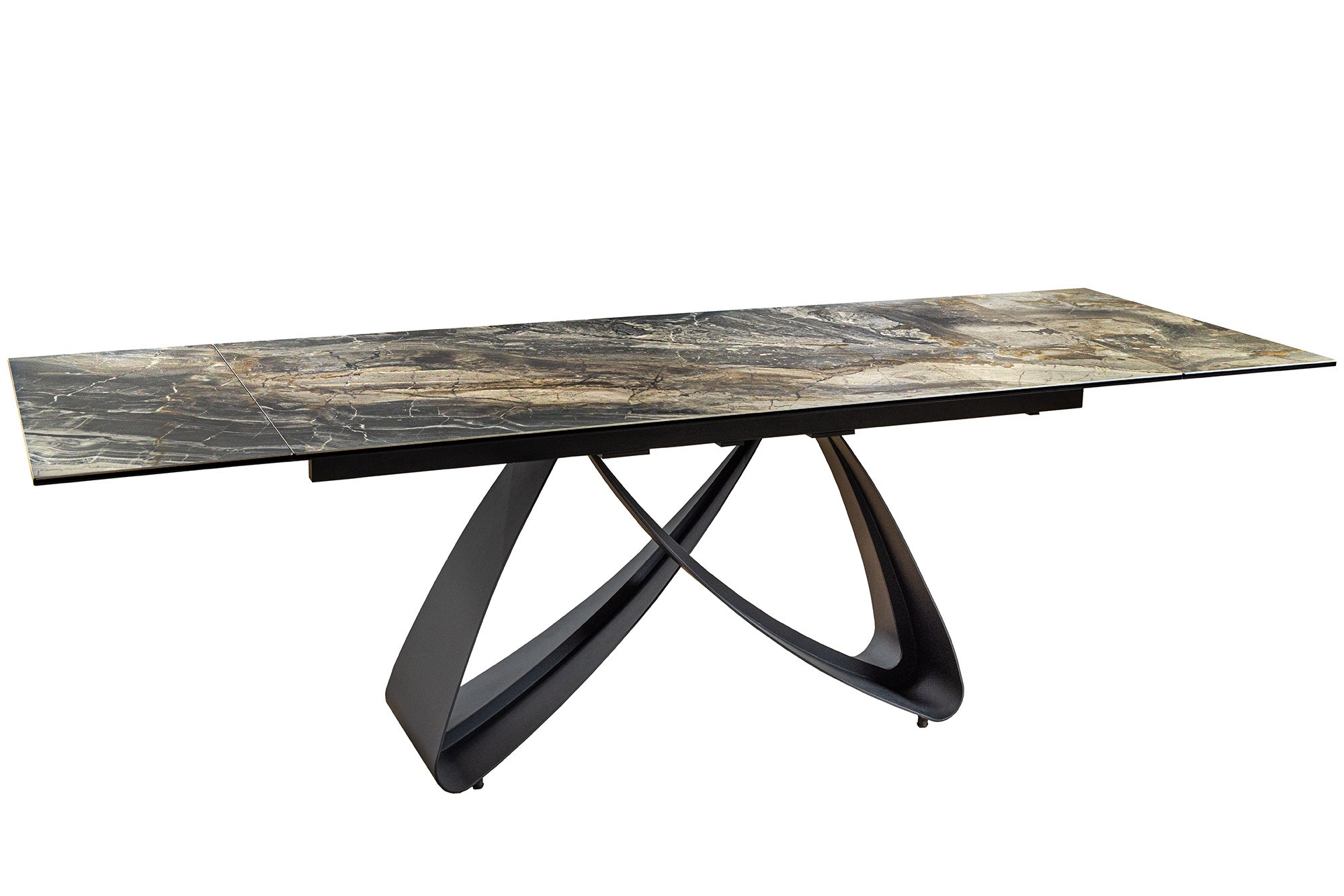 Invicta Interior Eettafel INFINITY 180-220-260cm marmerlook taupe keramiek gehard glas - 45181