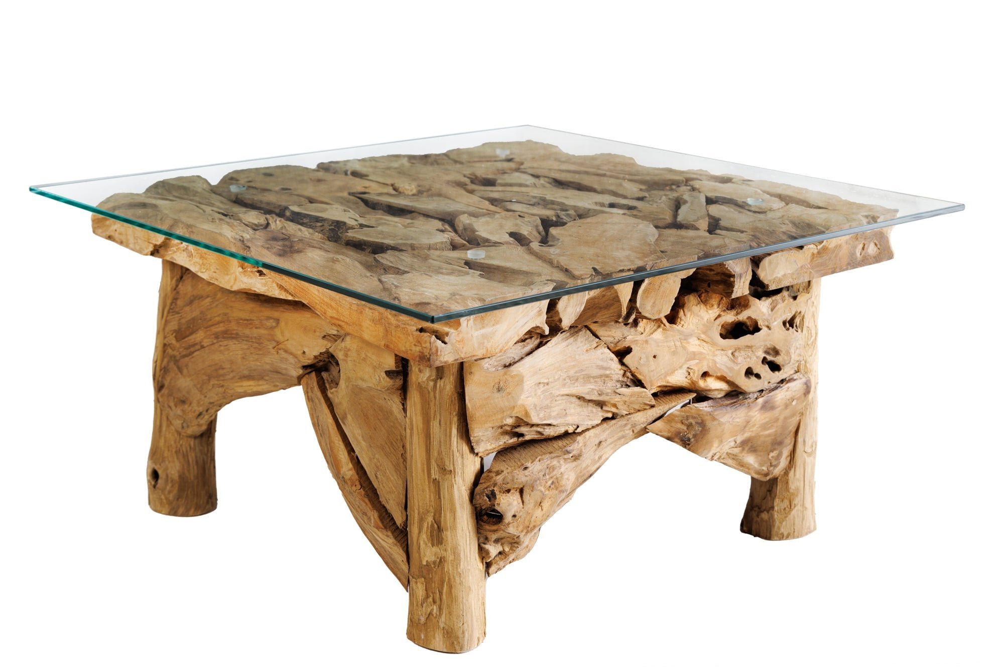 Invicta Interior Salontafel RIVERSIDE 80cm teakhout zonder glasplaat - 43199-1