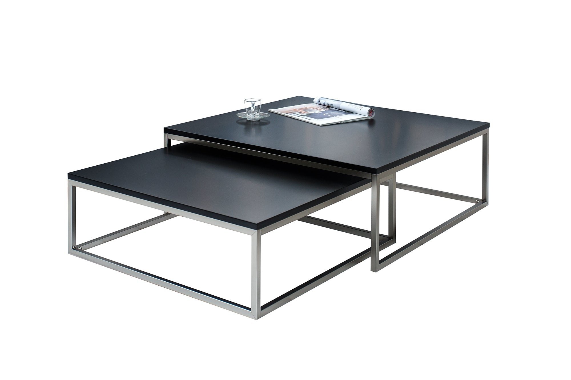 Invicta Interior Salontafel NEW ELEMENTS 65-75cm set van 2 zwart - 37118