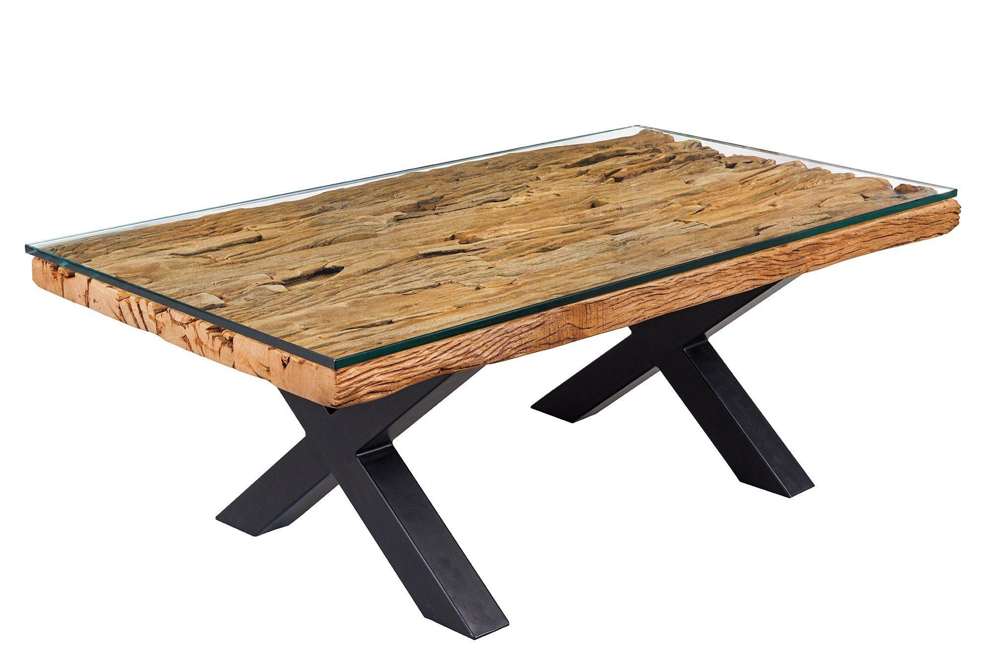 Invicta Interior Salontafel BARRACUDA 110cm gerecycled teakhout zonder glasplaat - 45679