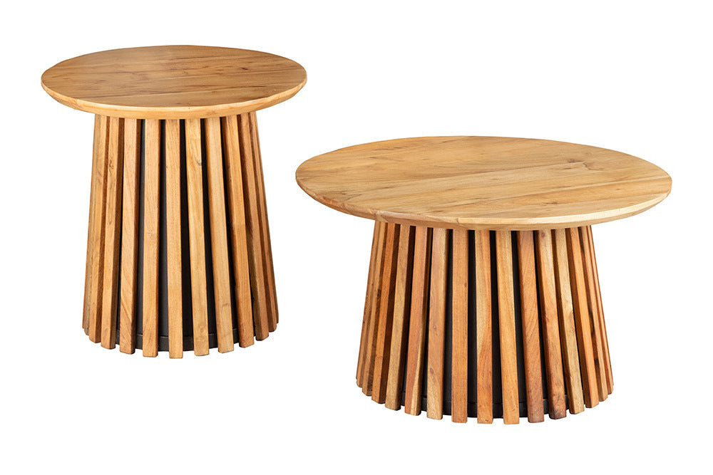 Invicta Interior Salontafel VALHALLA Set van 2 acaciahout naturel - 45993
