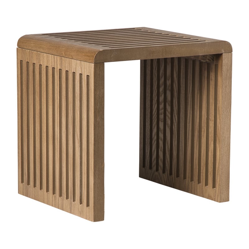 Xenos Bijzettafel Japandi klein - bruin - 34x34x29 cm