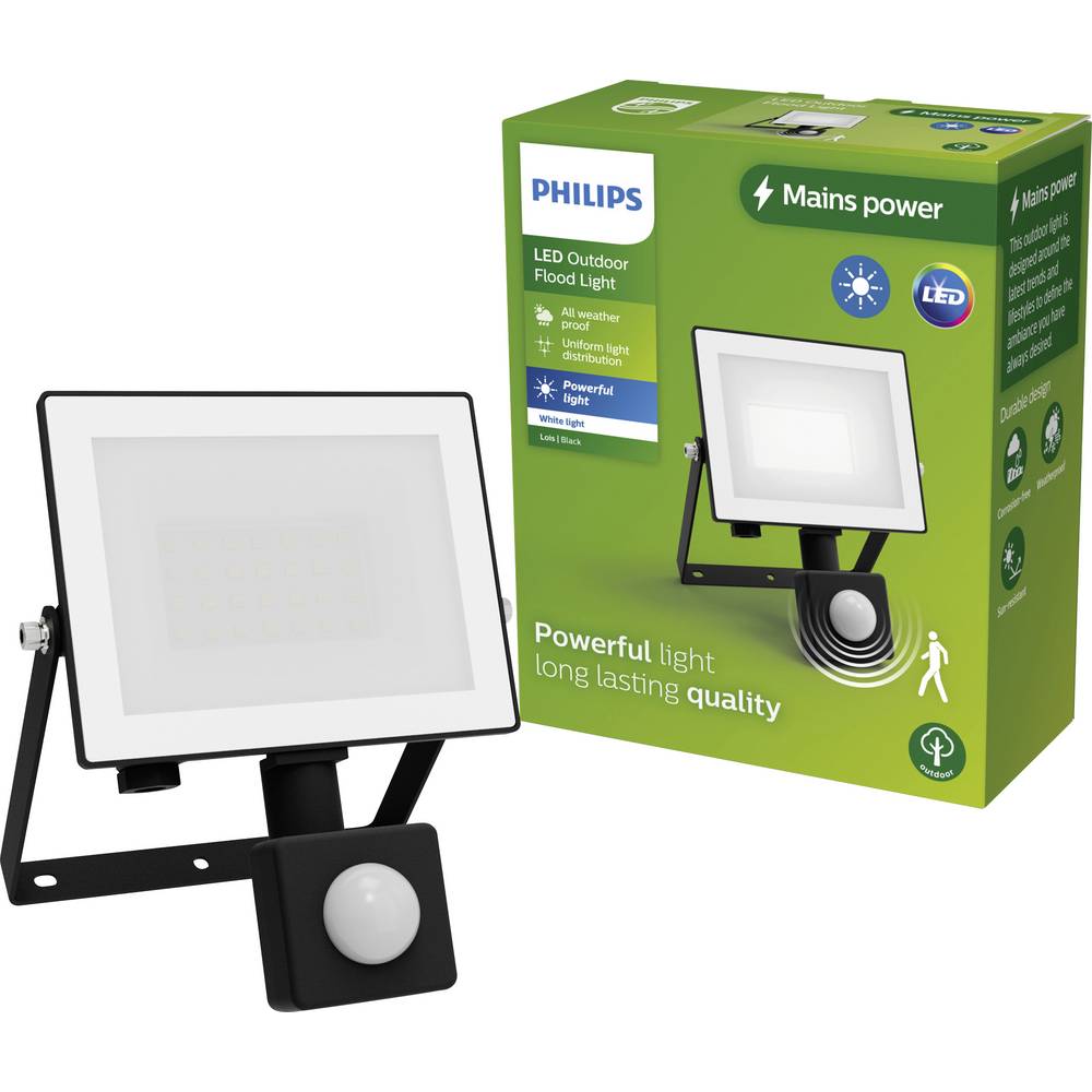 Philips LED Lois 929004642201 LED-buitenschijnwerper met bewegingsmelder 20 W Warmwit