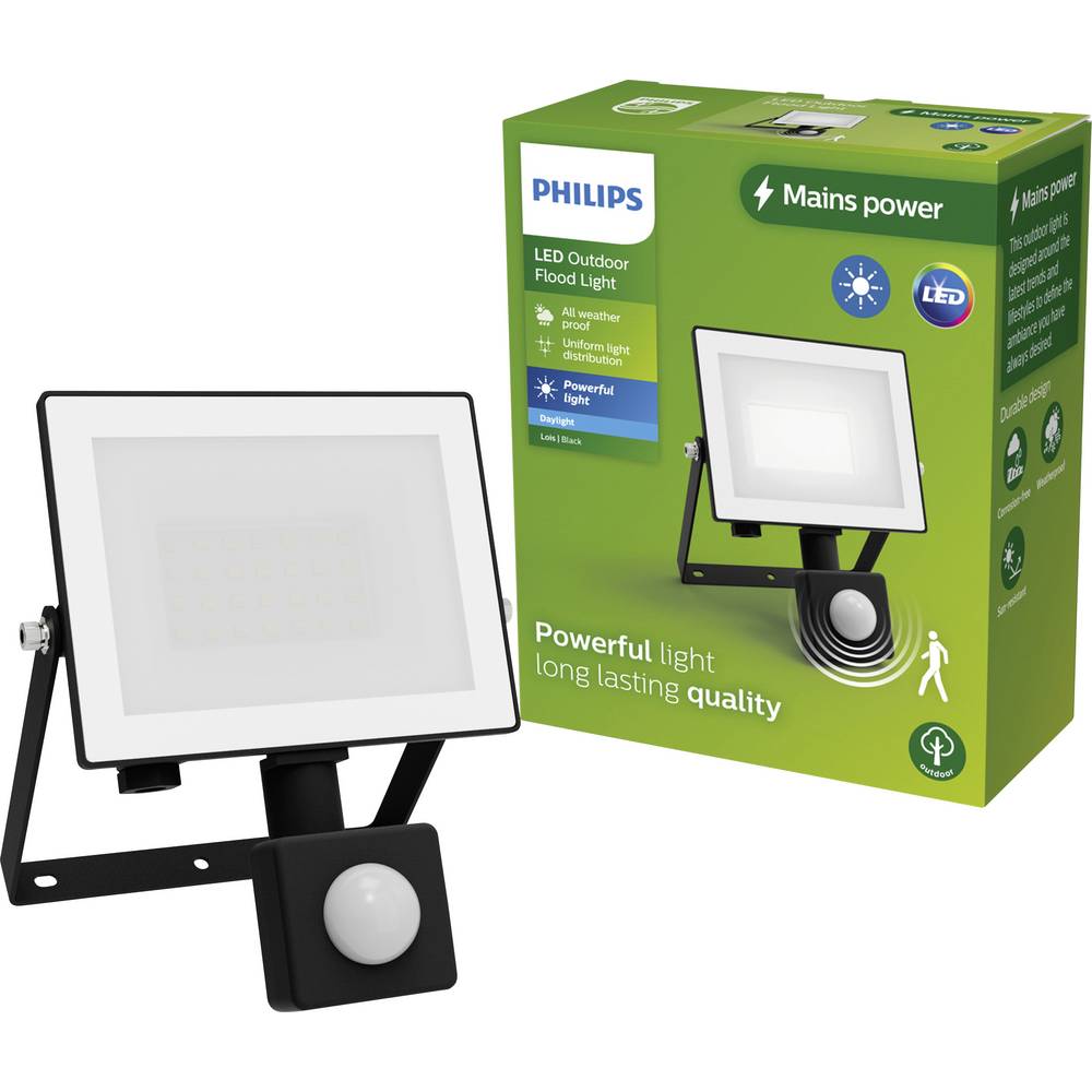 Philips LED Lois 929004642301 LED-buitenschijnwerper met bewegingsmelder 20 W Koudwit