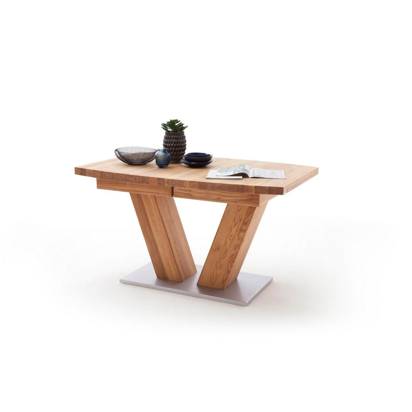 MCA furniture Eettafel Managua B Eettafel massief hout uittrekbaar