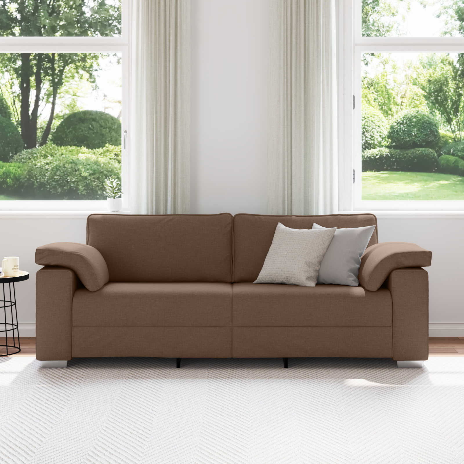 vidaXL Bruine 3-zitsbank 178 cm Stof