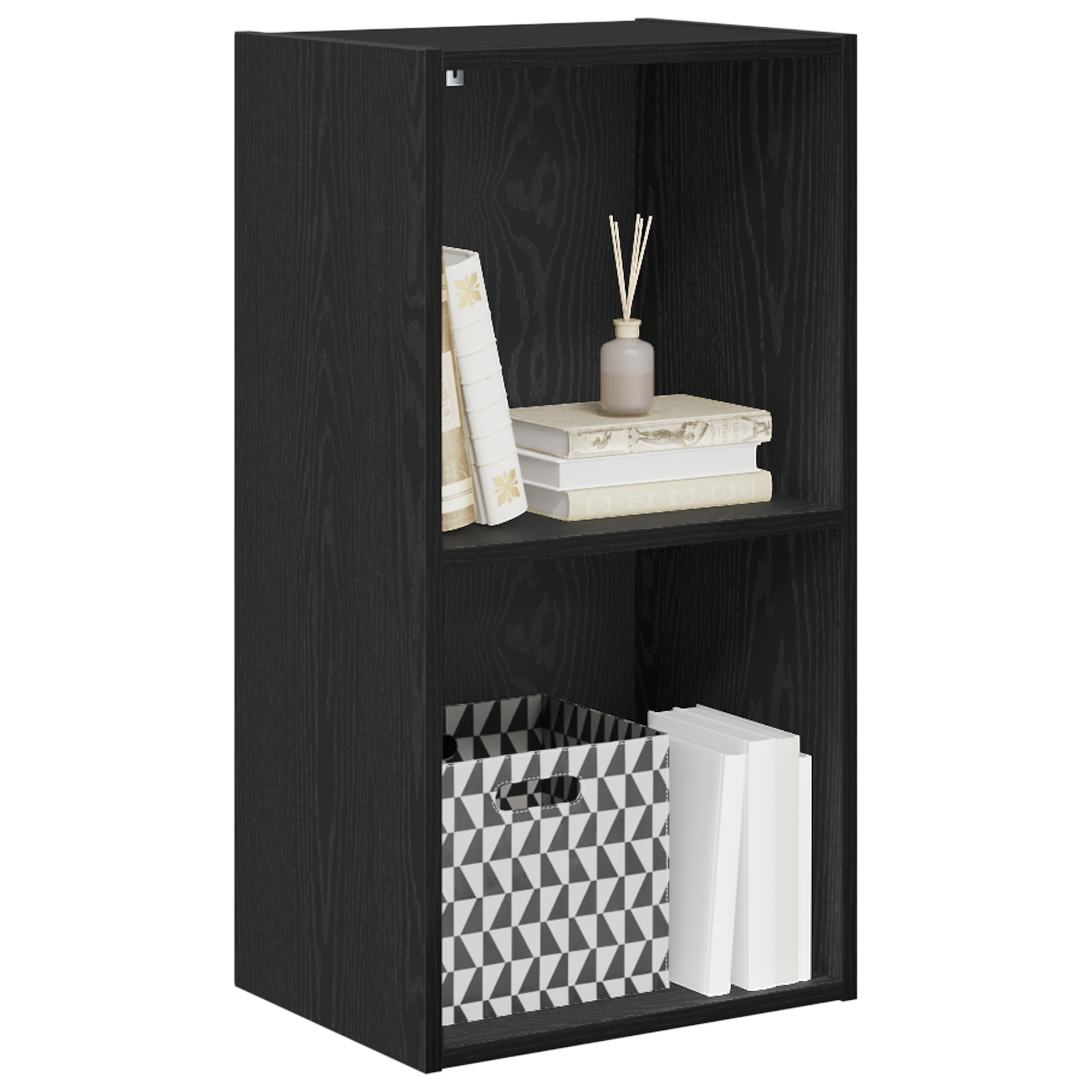 vidaXL Boekenkast Zwart eiken 40 x 30 x 77 cm Bewerkt hout