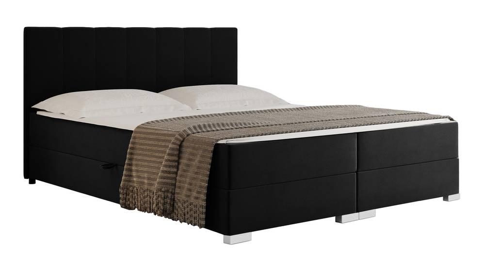 NADUVI Collection Boxspring Jaya 180x200 cm fluweel incl topper en opbergvak | 
