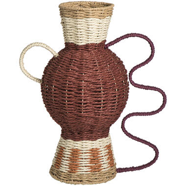 Leen Bakker Vaas Fes - multikleur - metaal - 41x34,5x21 cm