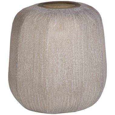 Leen Bakker Vaas Bolia - zandkleur - 24xØ23 cm