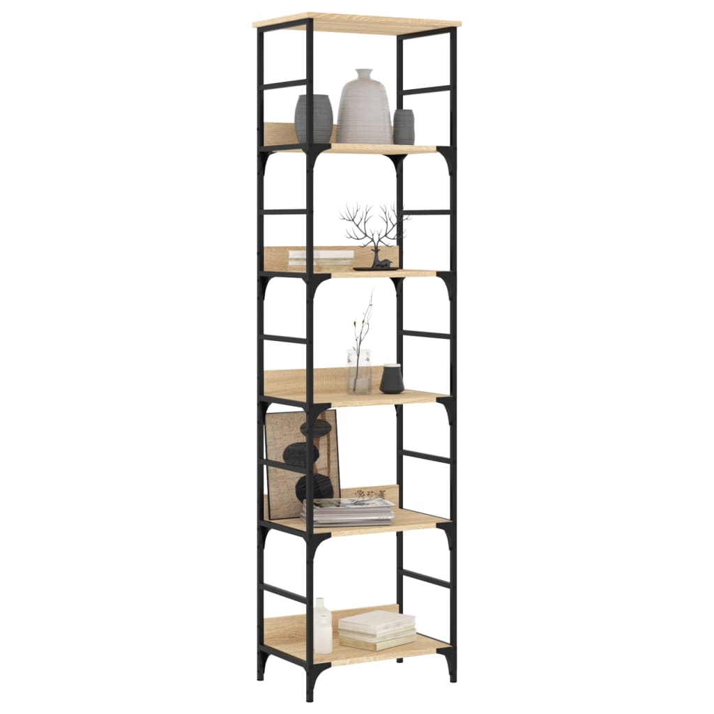 vidaXL Boekenrek 50x33x188,5 cm bewerkt hout sonoma eikenkleurig