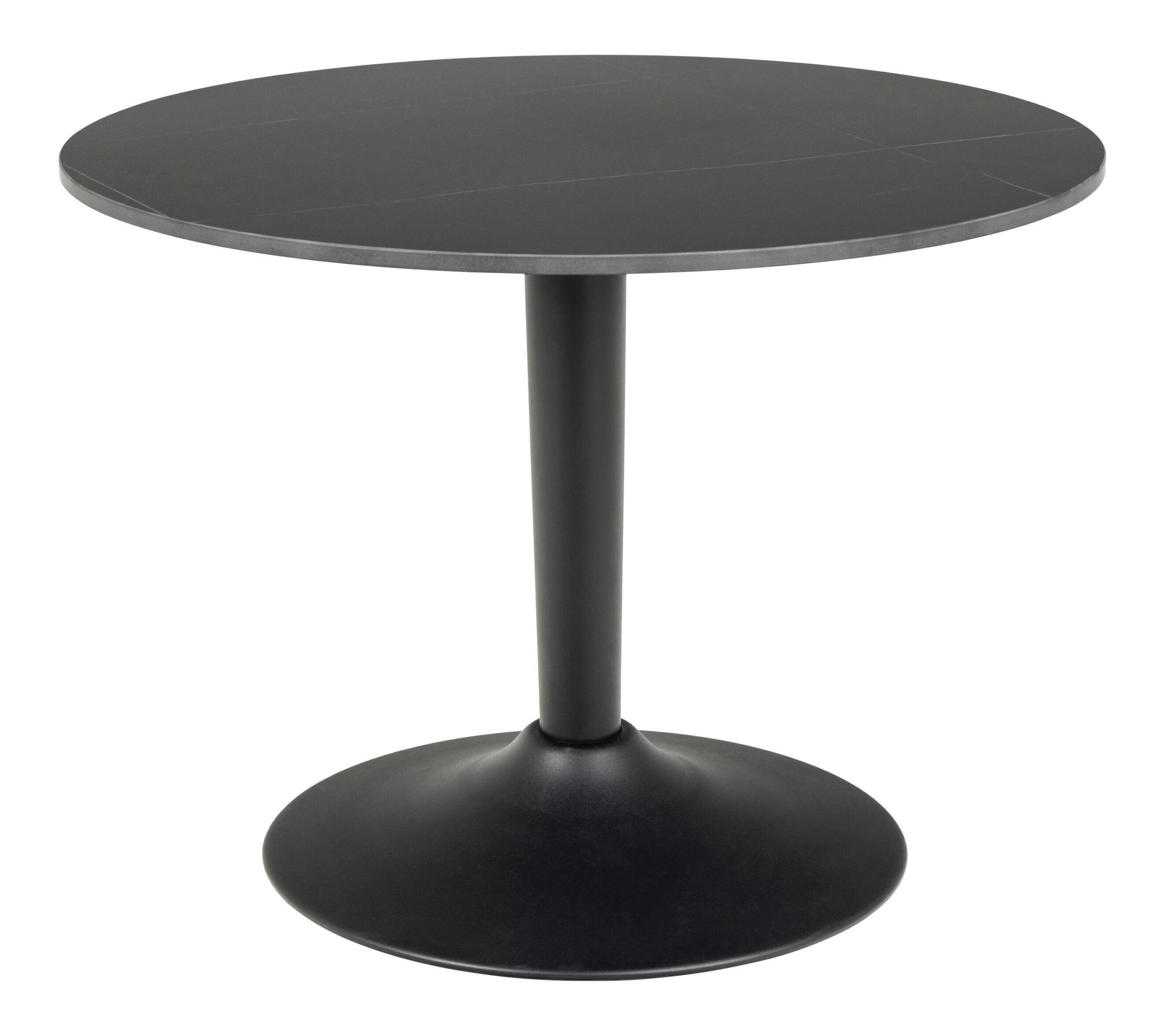 Bendt Ronde Salontafel Tempest Keramiek met marmerprint, 60cm - Zwart
