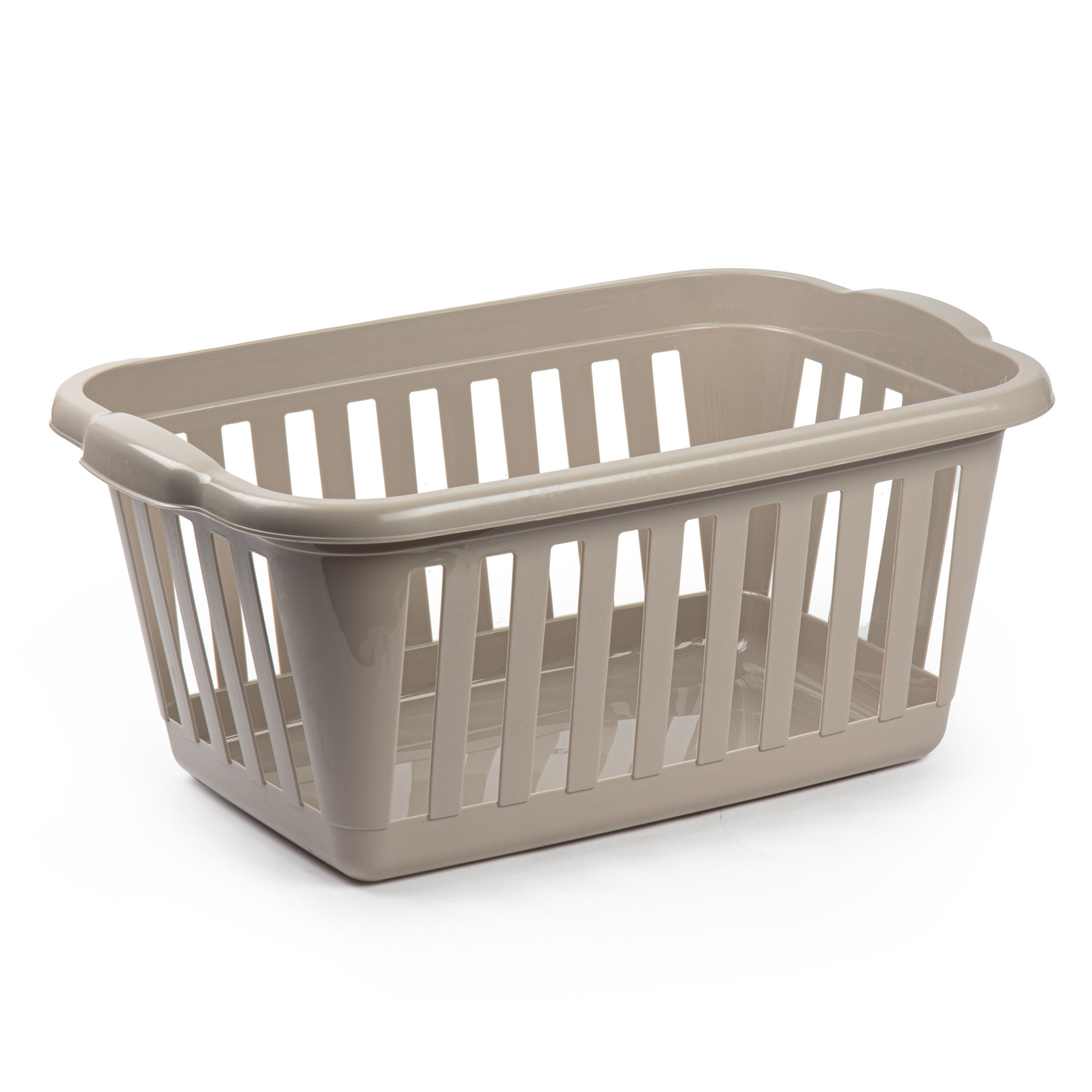 PlasticForte Wasmand - beige - kunststof - liter - 60 x x 26 cm - manden voor wasgoed - huishouden -