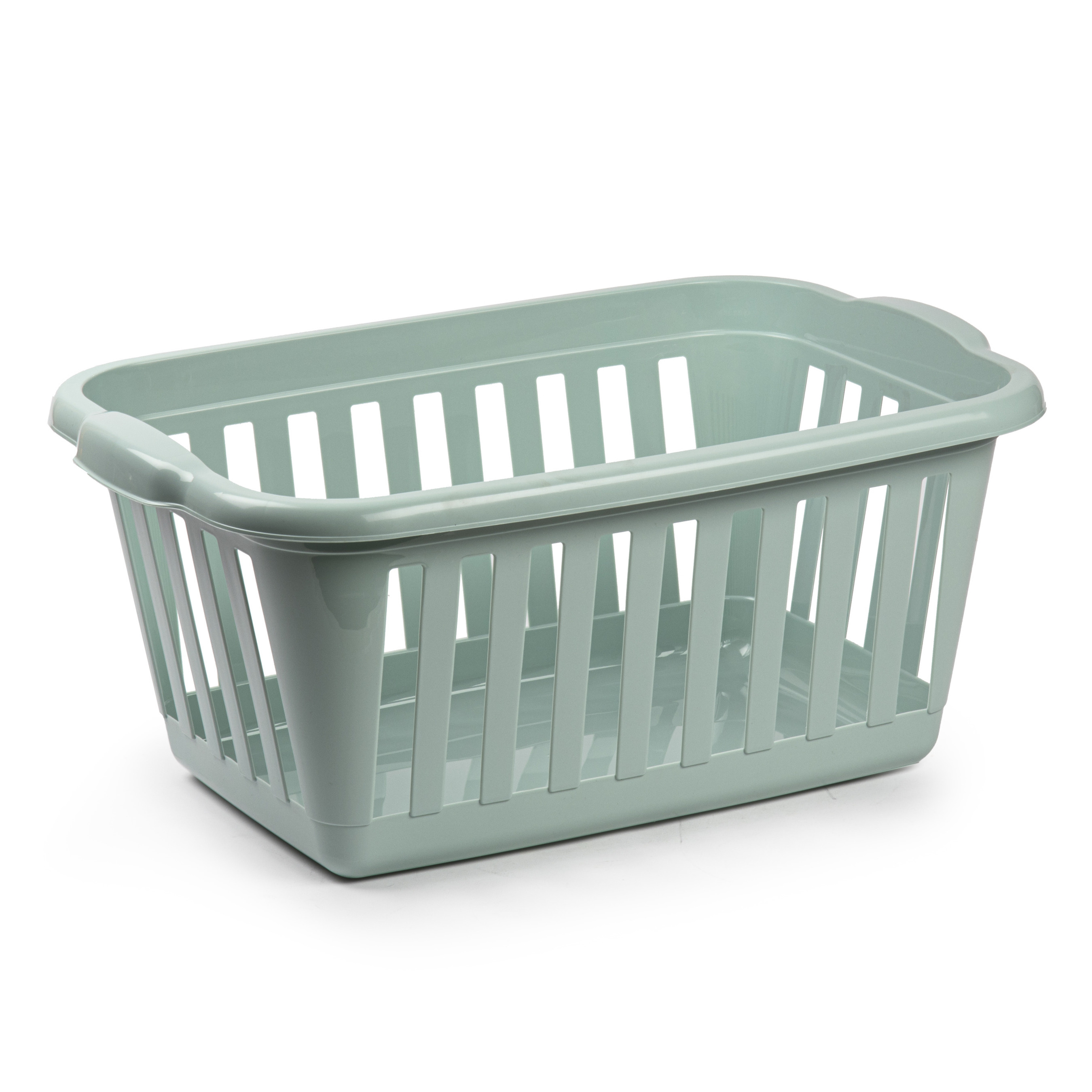 PlasticForte Wasmand - groen - kunststof - liter - 60 x x 26 cm - manden voor wasgoed - huishouden -