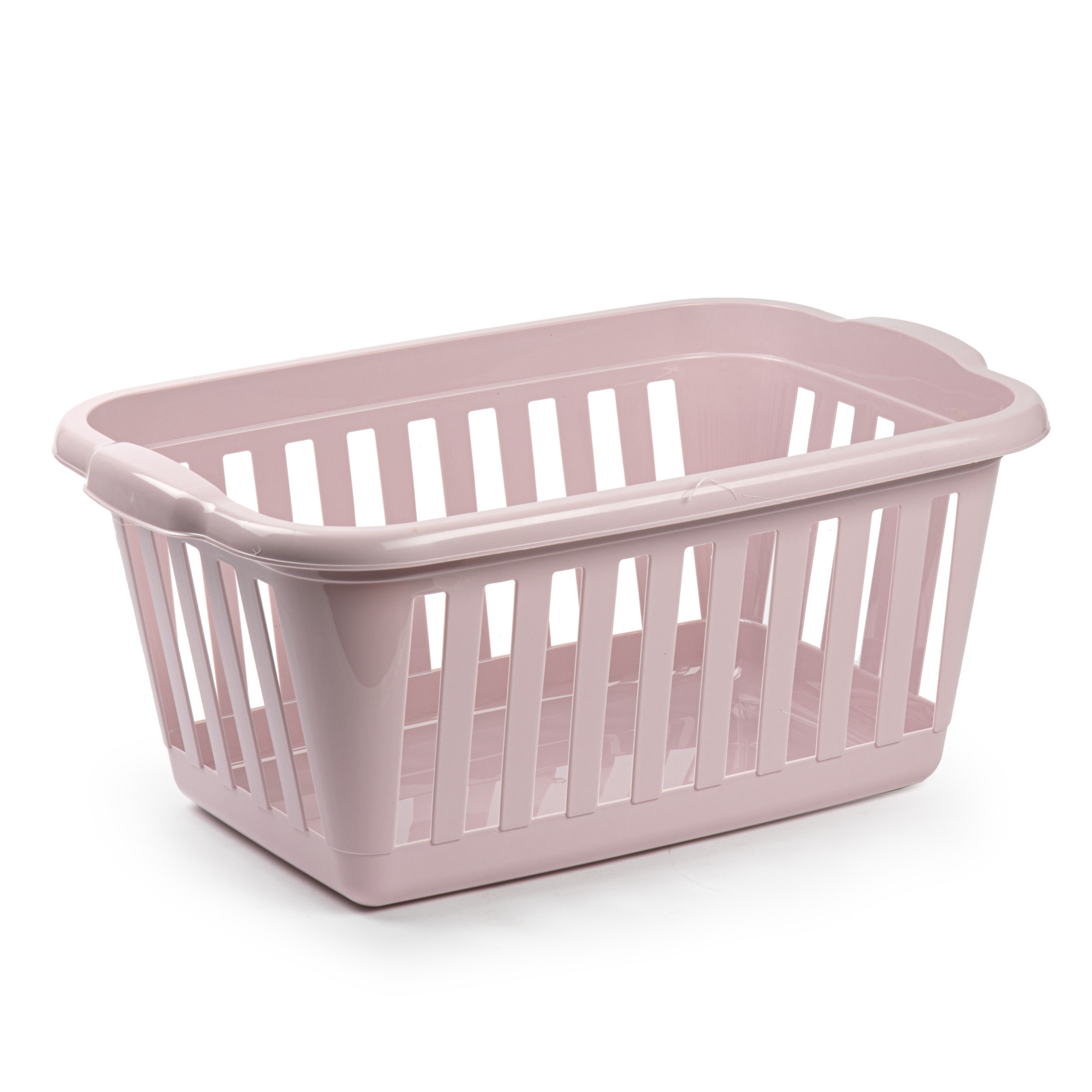 PlasticForte Wasmand - roze - kunststof - liter - 60 x x 26 cm - manden voor wasgoed - huishouden -