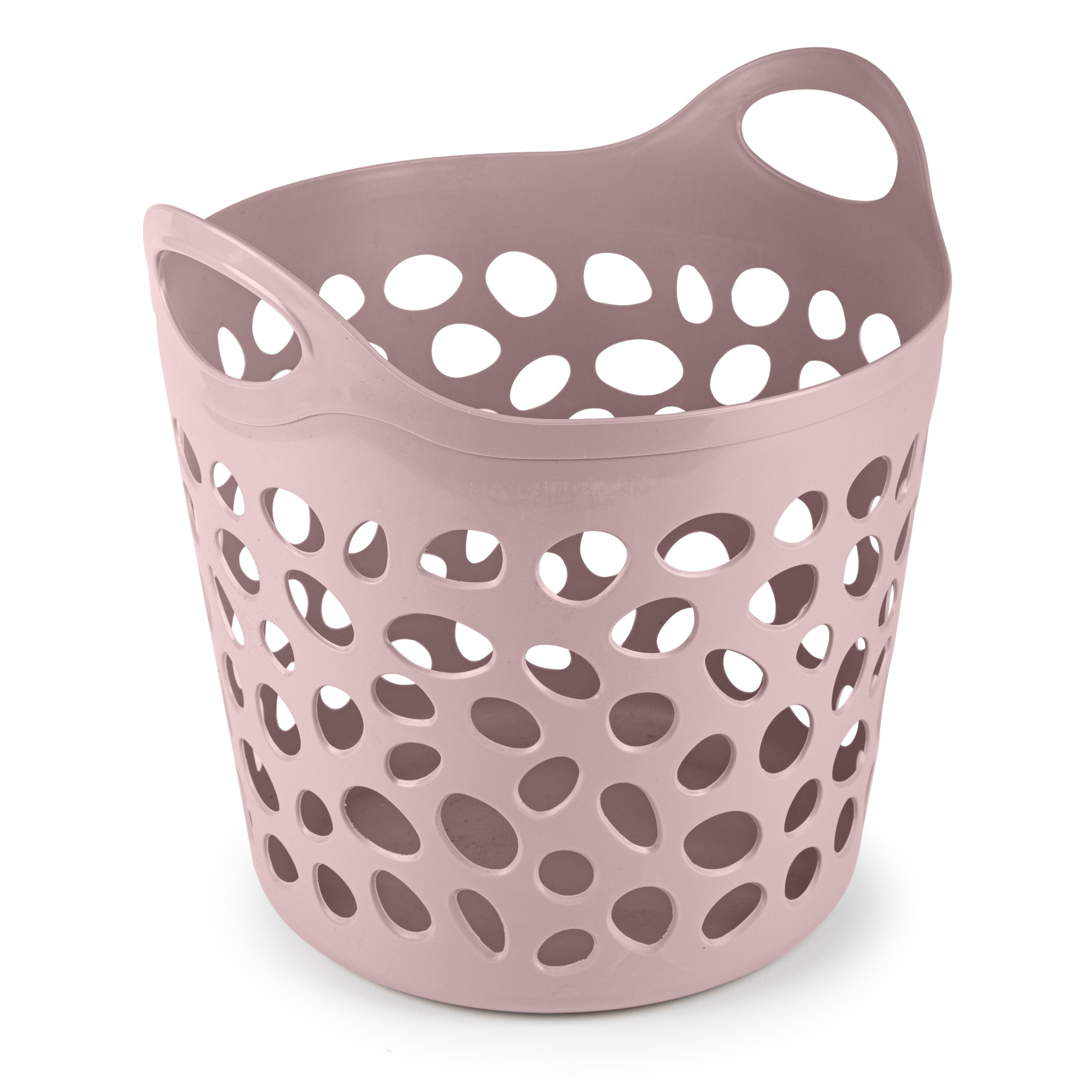PlasticForte Flexibele wasmand/opbergmand - rond - roze - 35 liter - D40 x H39 cm -