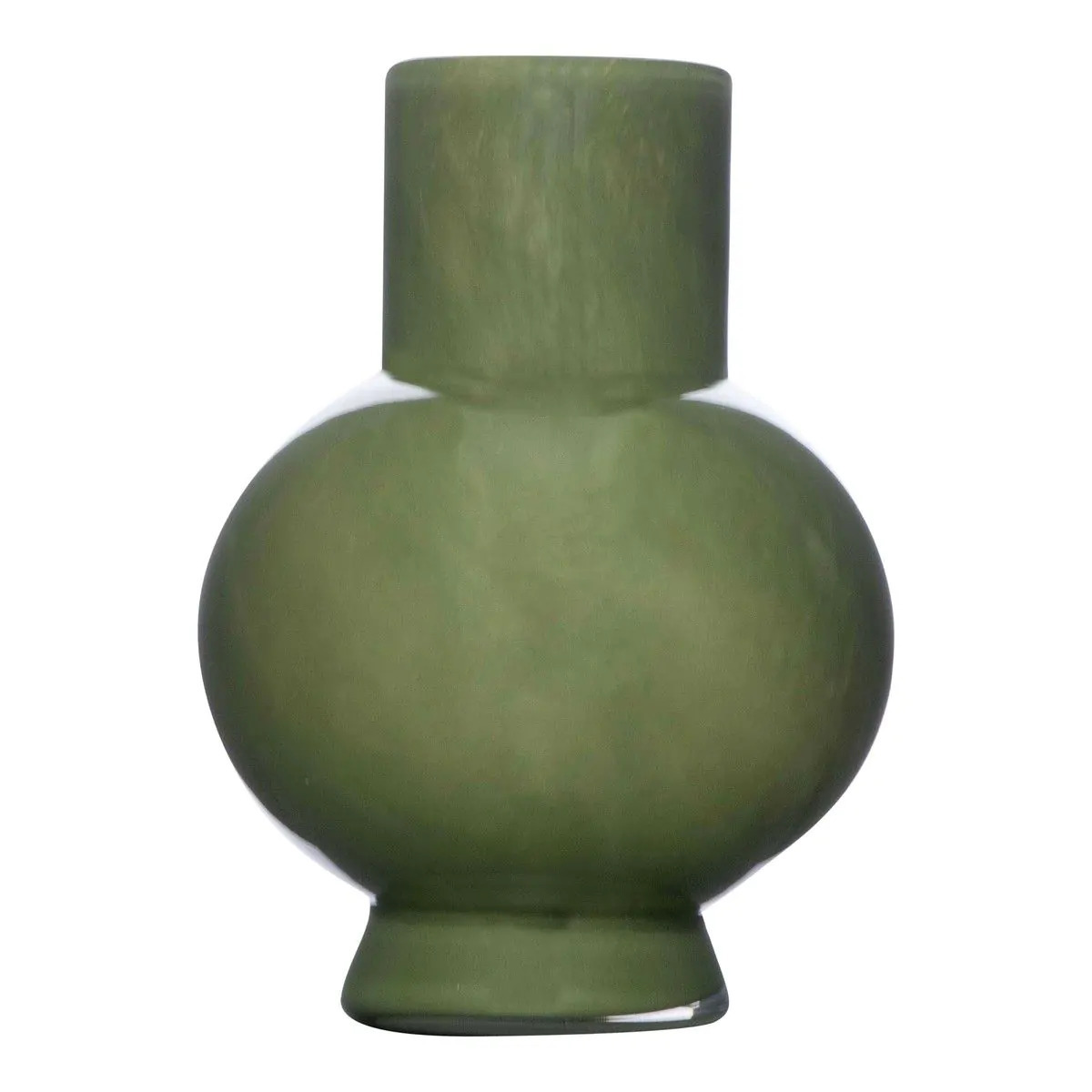 Hakbijl Glass Bloemenvaas Deborah - Donker Groen - glas - D17 x H22 cm℃ -