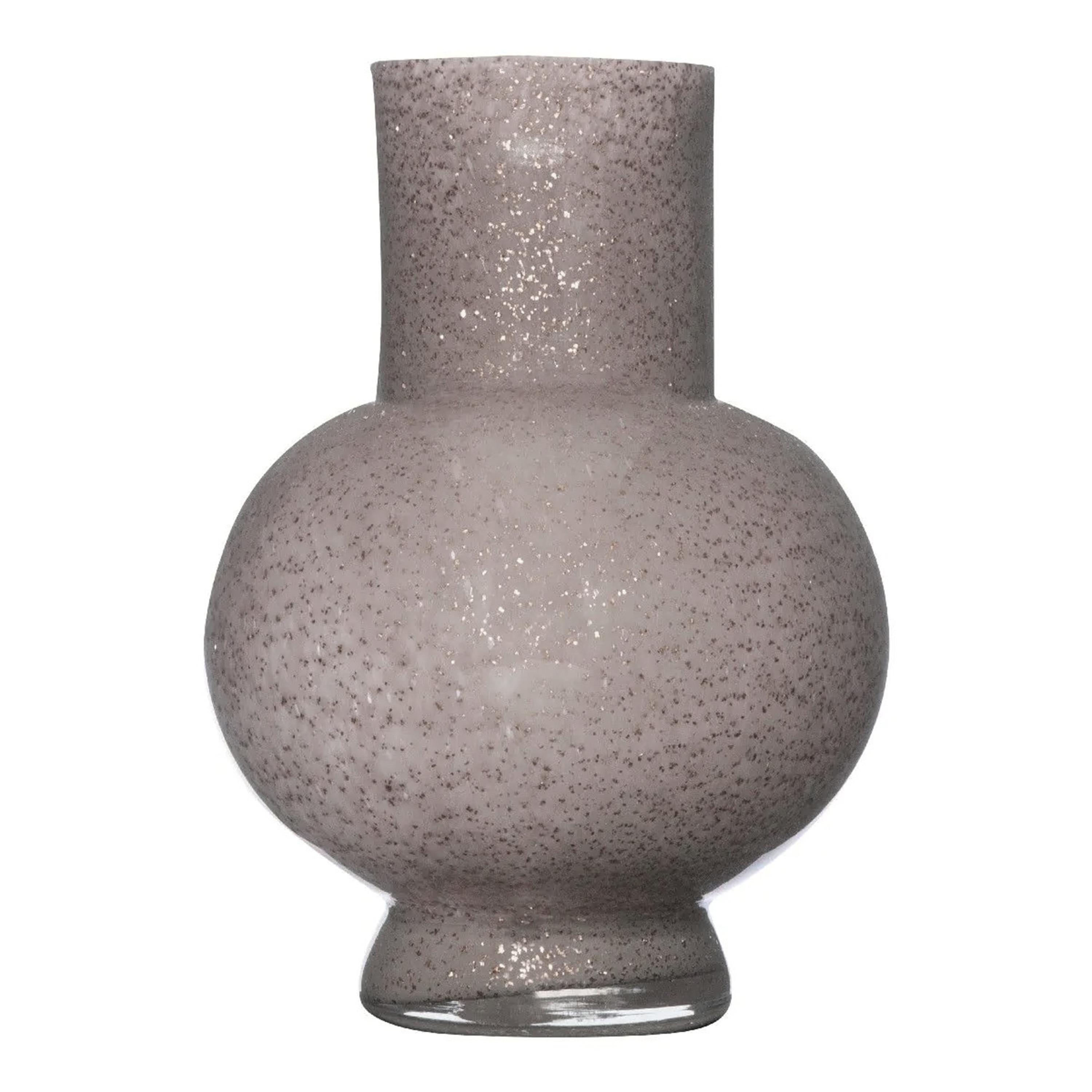 Hakbijl Glass Bloemenvaas Deborah - grijs - glas - D20 x H 26 cm -