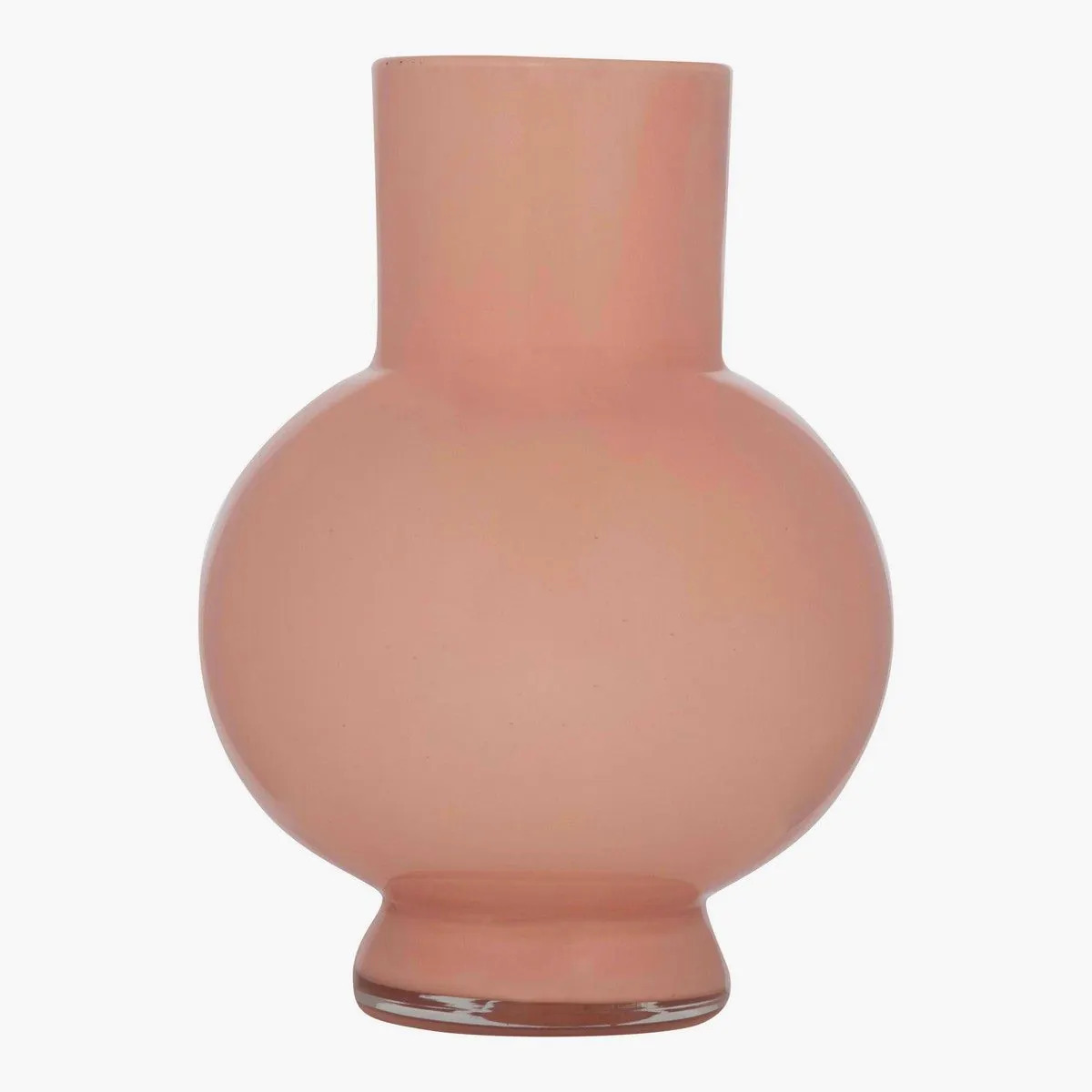Hakbijl Glass Bloemenvaas Deborah - Zacht Roze- glas - D20 x H 26 cm℃ -
