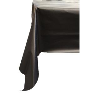 Duni Tafelkleed/tafellaken - 1x - herbruikbaar - zwart - 138 x 220 cm - silk+ -