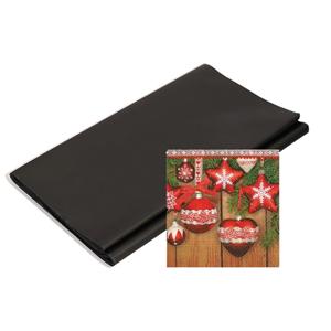 Merkloos Papieren tafelkleed/tafellaken zwart inclusief kerst servetten -