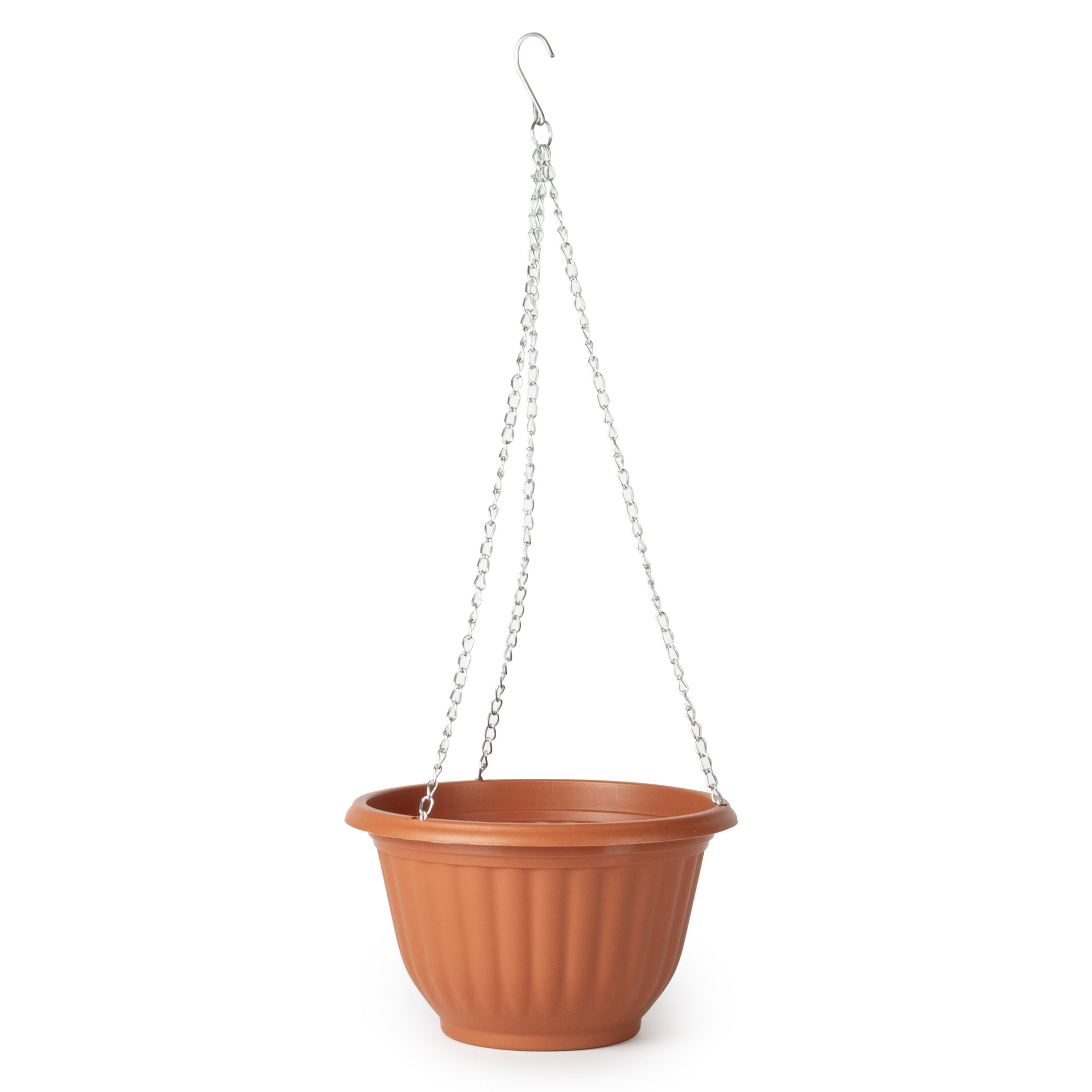 PlasticForte Plantenpot hangend - kunststof - terracotta - D20 x H12cm -
