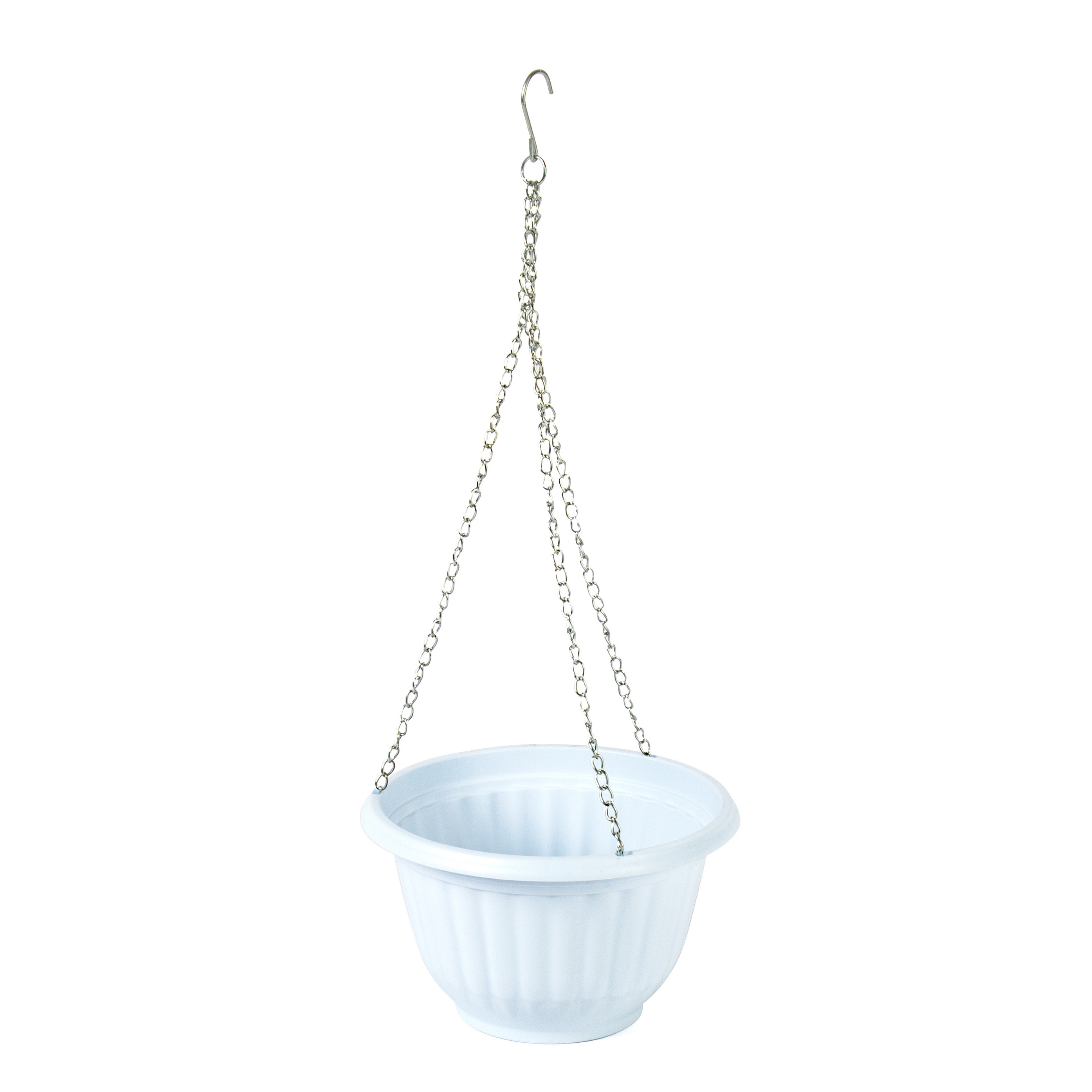 PlasticForte Plantenpot hangend - kunststof - wit - D20 x H12 cm -