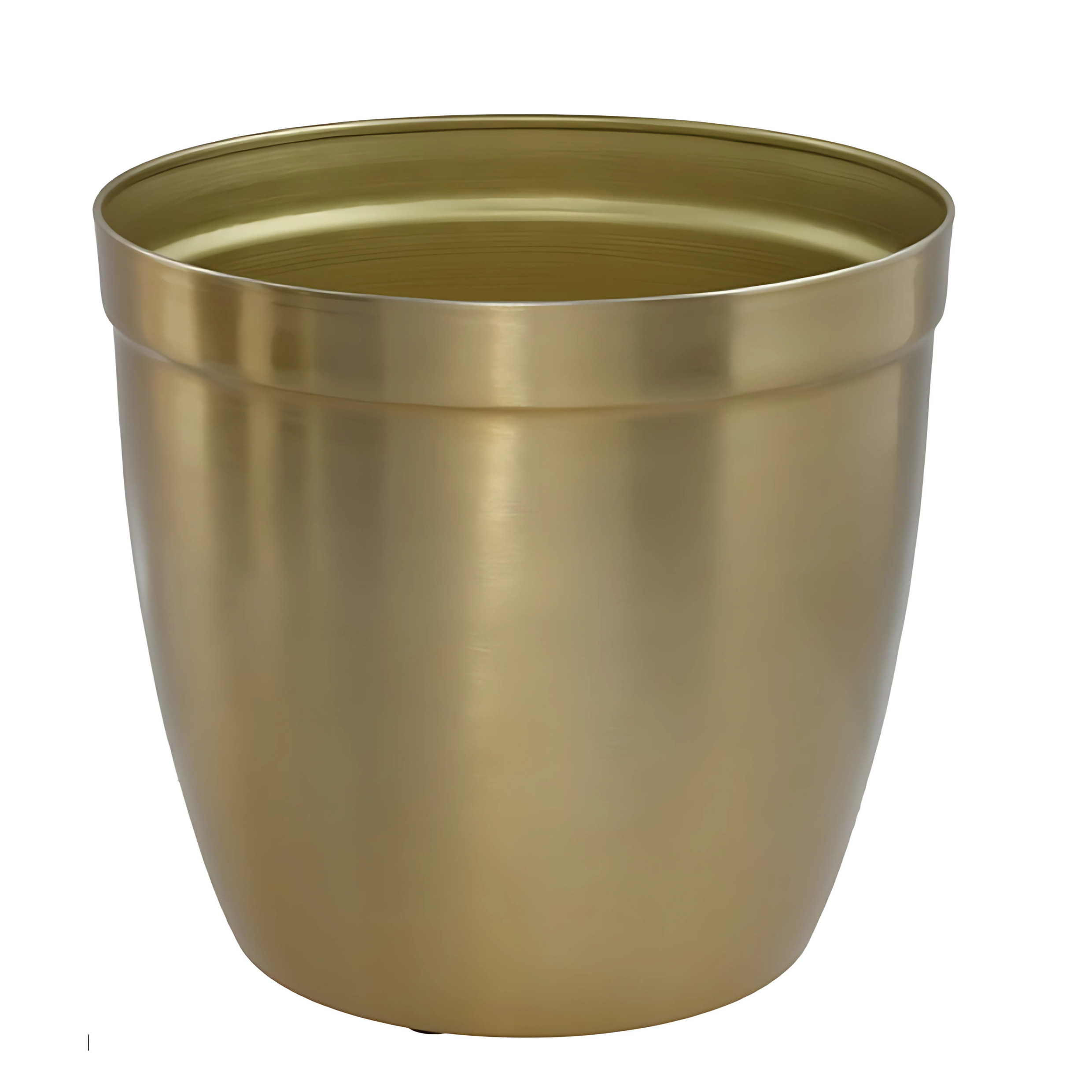 Gerimport bloempot Gea - goud - D12 cm - H11,50 cm - tuindecoratie -