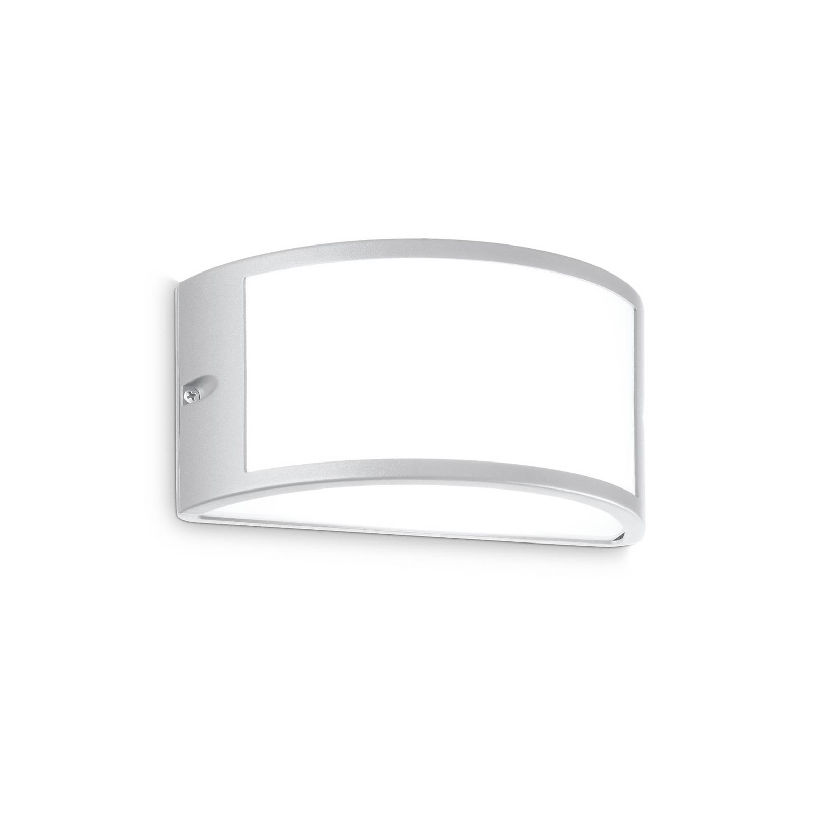 Ideallux Ideal Lux buitenwandlamp Rex 1, grijs, aluminium, IP44, E27