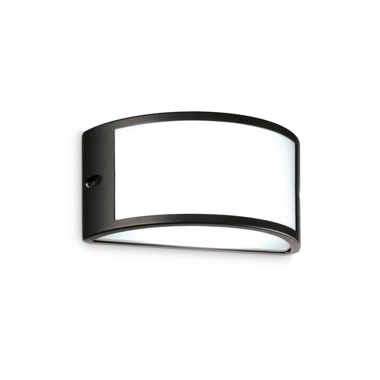 Ideallux Ideal Lux buitenwandlamp Rex 1, zwart, aluminium, IP44, E27