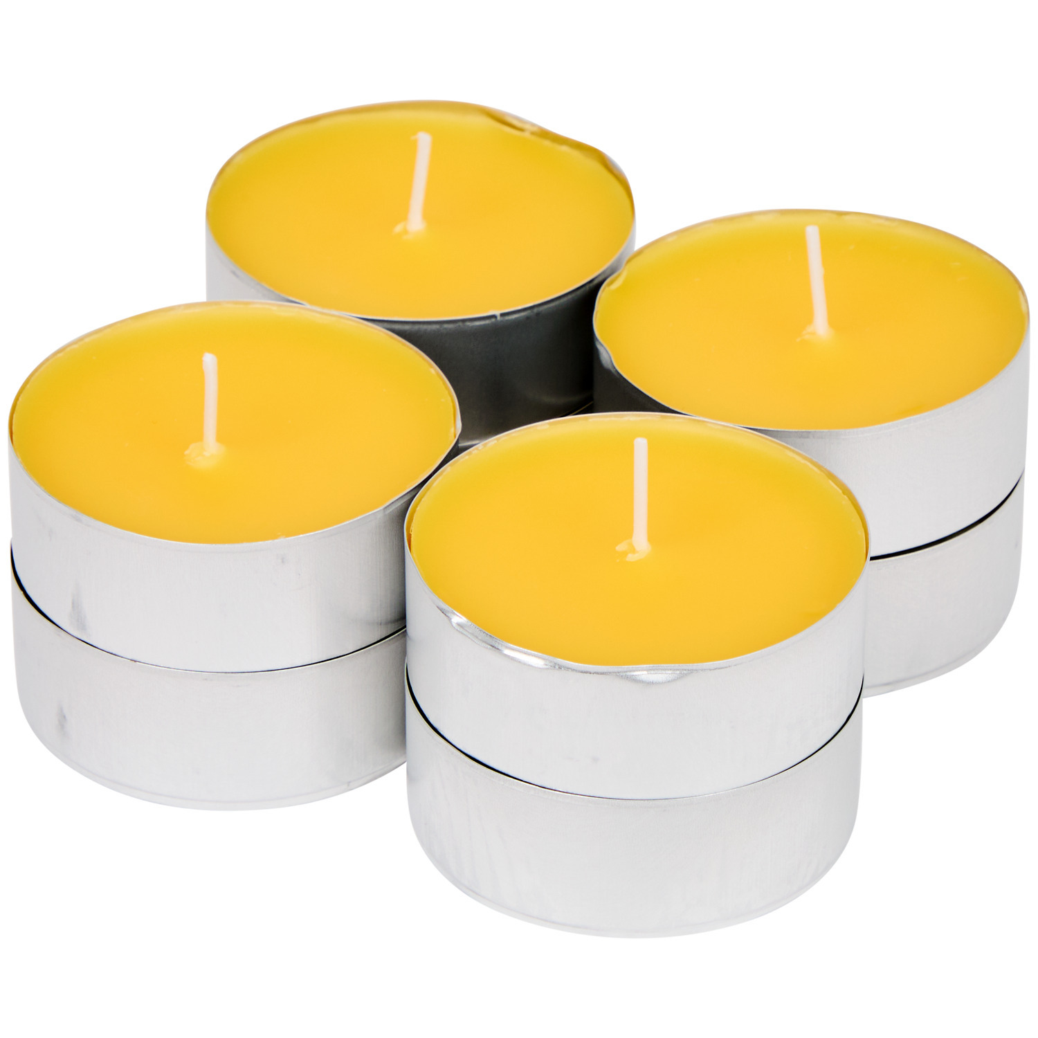 Atmosphera Citronella geur theelichtjes - Citrusgeur - 24x stuks - waxinelichtjes -