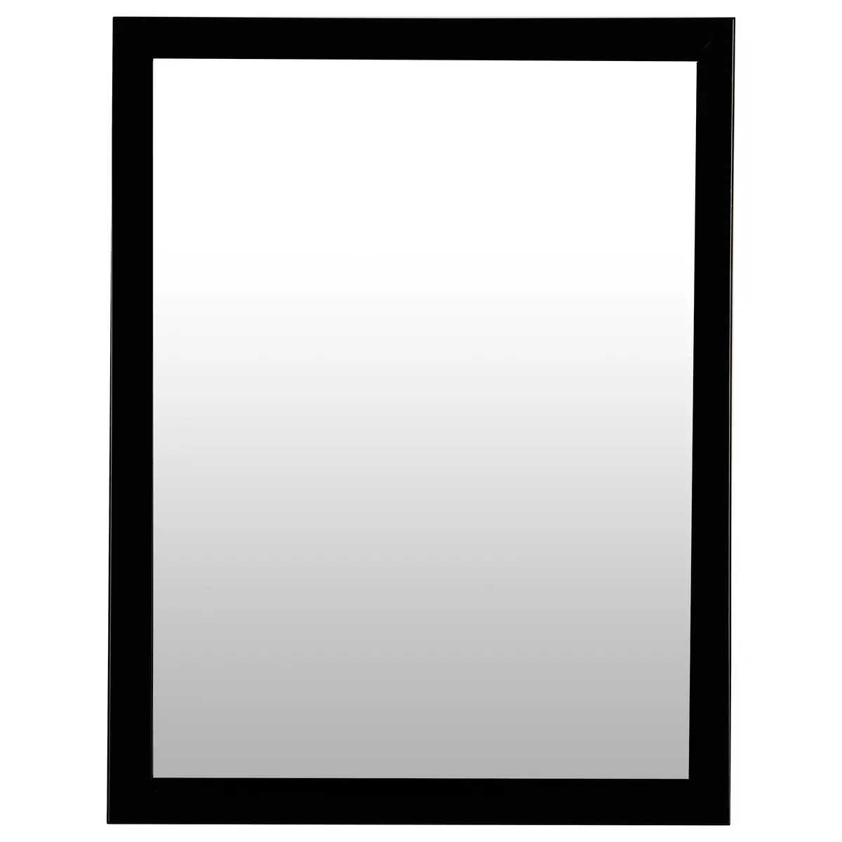 5five Spiegel/wandspiegel - rechthoek - x cm - houtlook kunststof/glas - zwart -