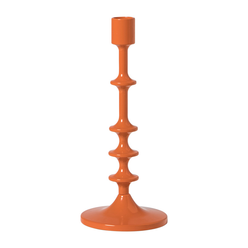 Xenos Kandelaar middel - oranje - ø10x23.5 cm