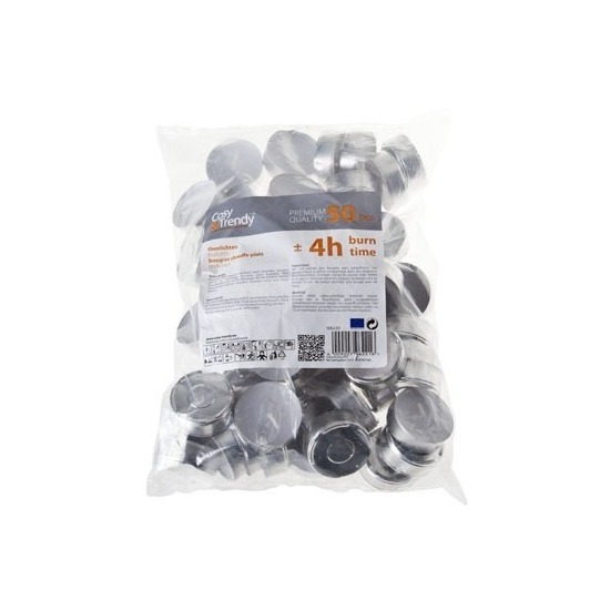 Cosy & Trendy Theelichtjes - 50x stuks - waxinelichtjes - 4 branduren - 4 cm -