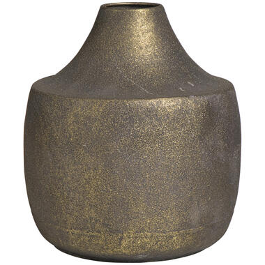 Leen Bakker Vaas Louis - goudkleur - metaal - 24,5xØ22 cm