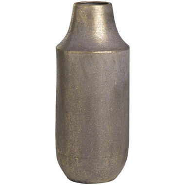 Leen Bakker Vaas Louis - goudkleur - metaal - 35xØ14 cm
