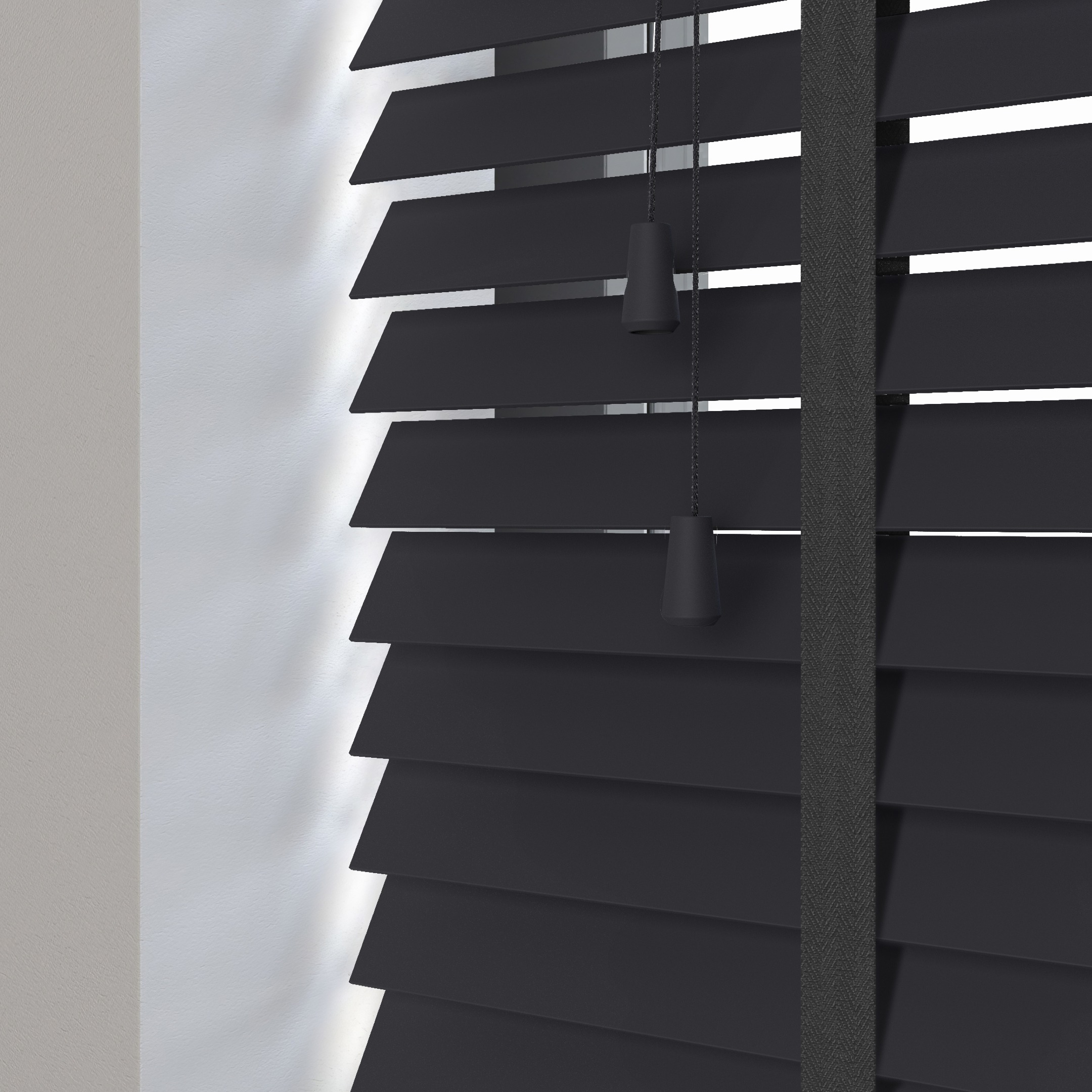 Decora Sunwood PVC jaloezie met ladderband - zwart