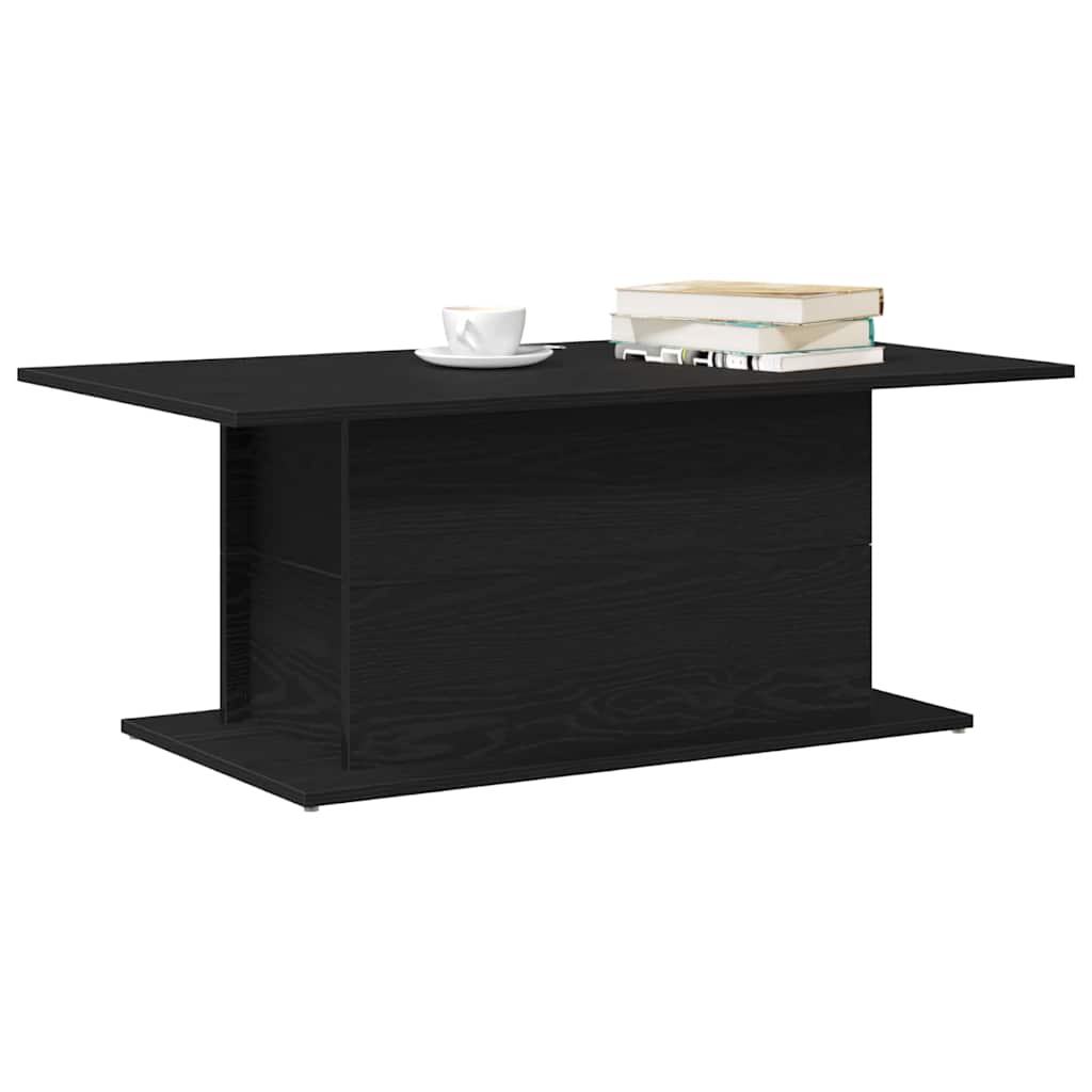 vidaXL Salontafel 102x55,5x40 cm bewerkt hout zwart eikenkleurig