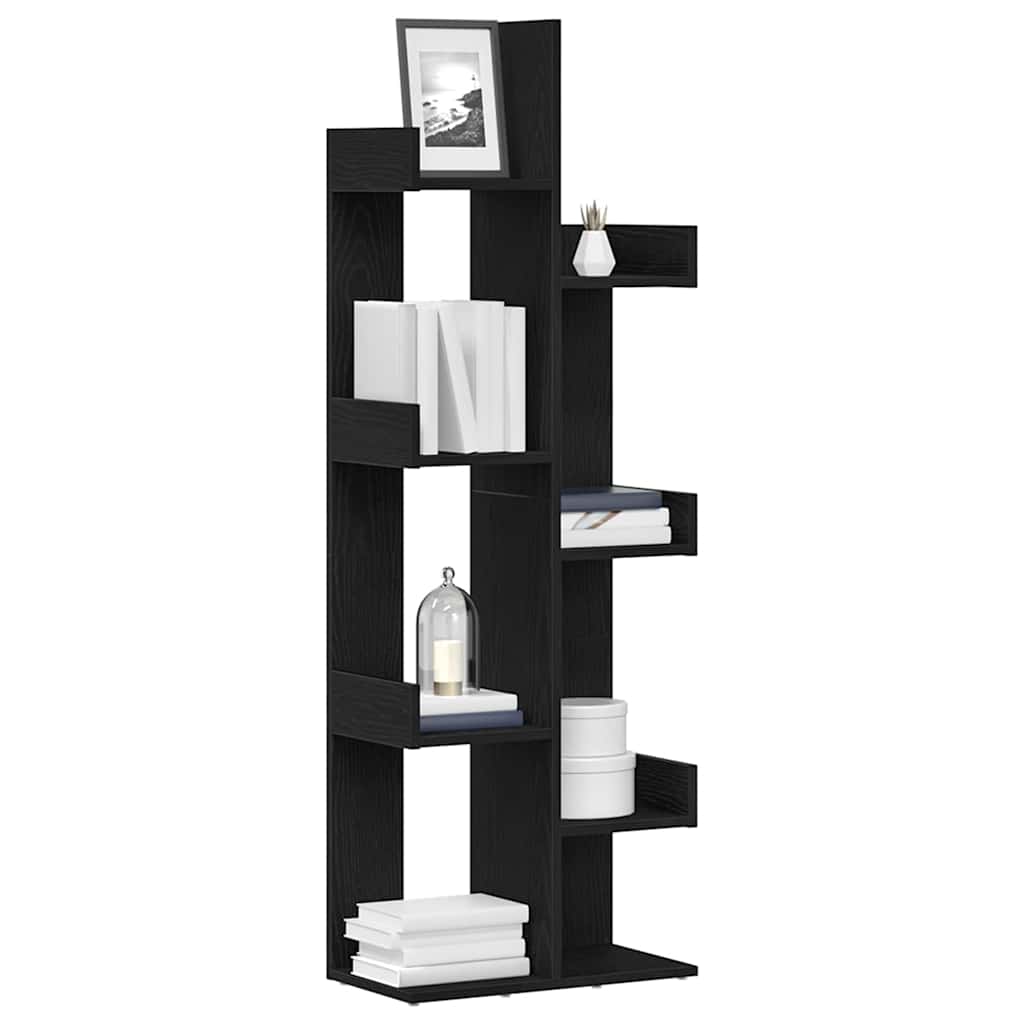 vidaXL Boekenkast Zwart Eiken 48x25,5x140 cm Gelamineerd Hout