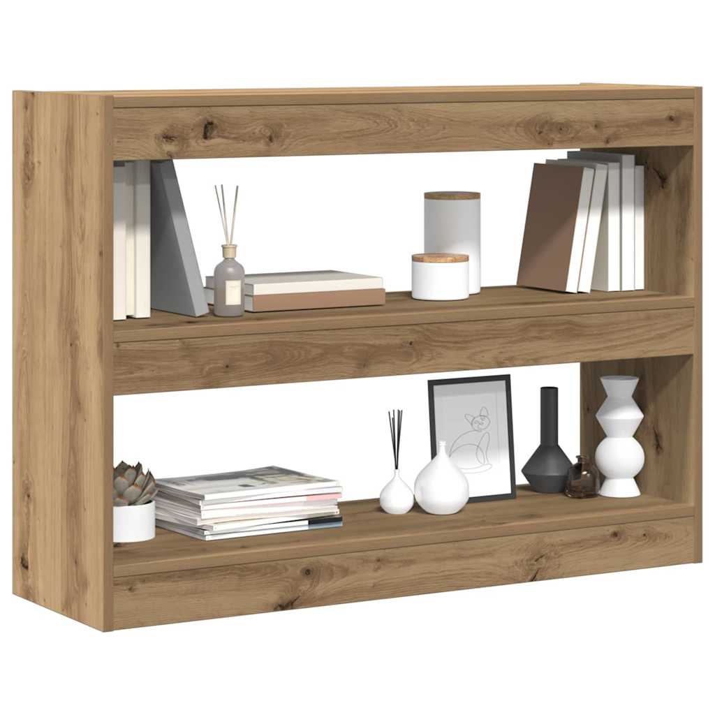 vidaXL Boekenplank/Room Divider - Artisan Eiken - 100x30x72 cm - Gemaakt van Behandeld Hout
