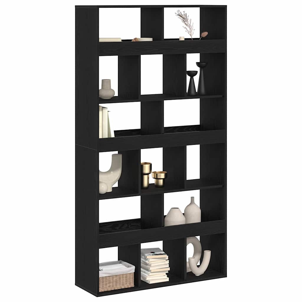 vidaXL Plantenstandaard 100x33x187,5 cm bewerkt hout zwart eikenkleur