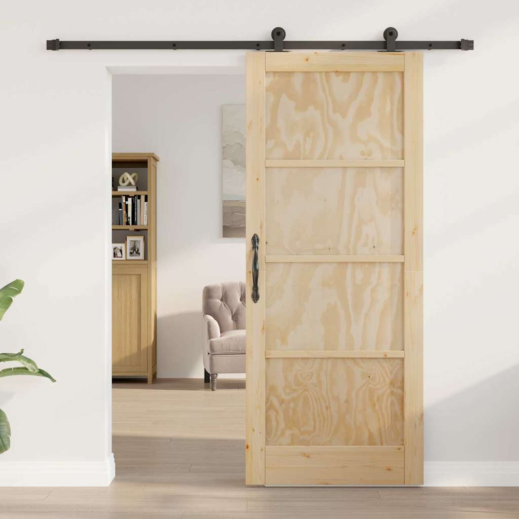 vidaXL Schuifdeur met Hardware Set 83x202 cm Massief Hout van Den