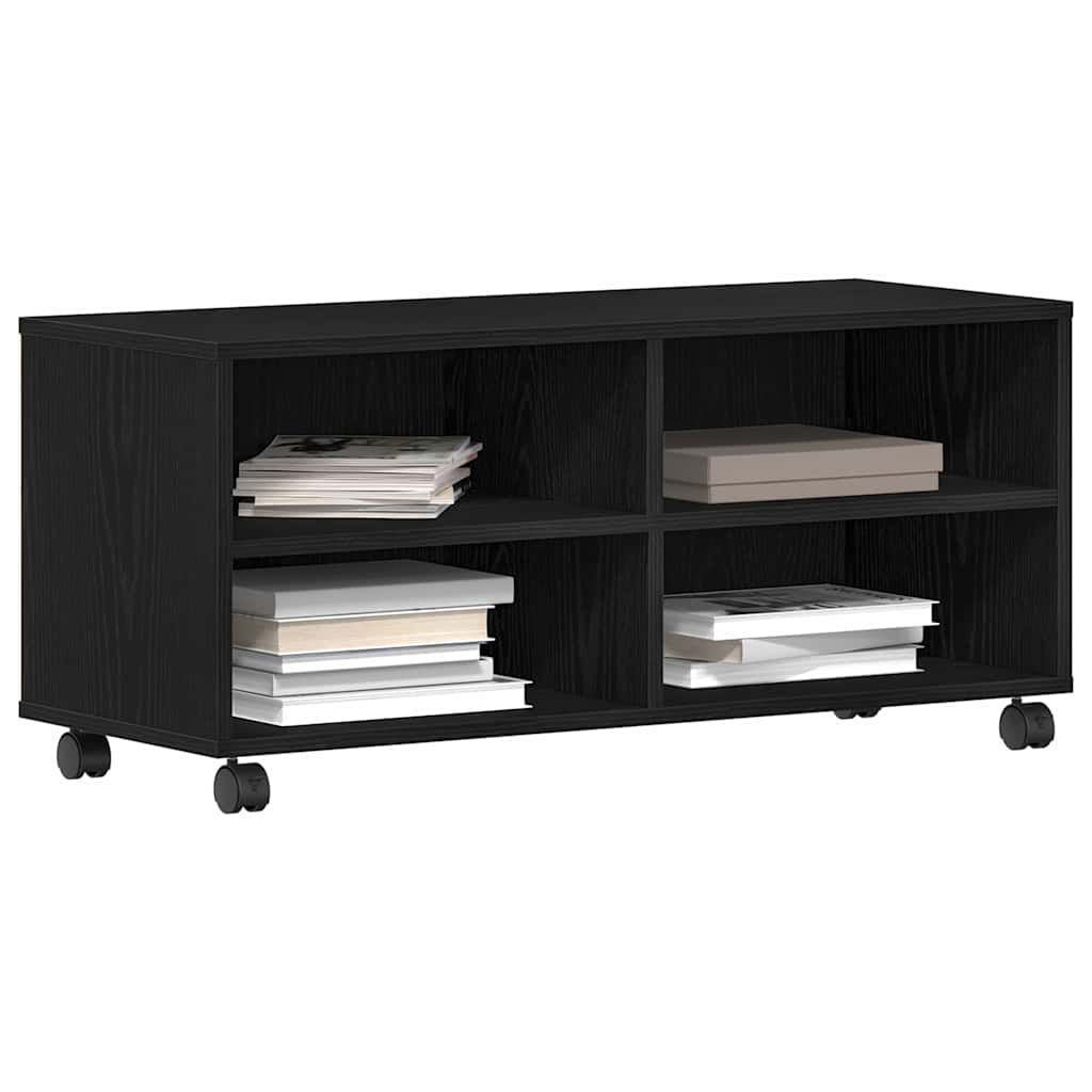 vidaXL Tv-meubel 90x35x35 cm bewerkt hout zwart