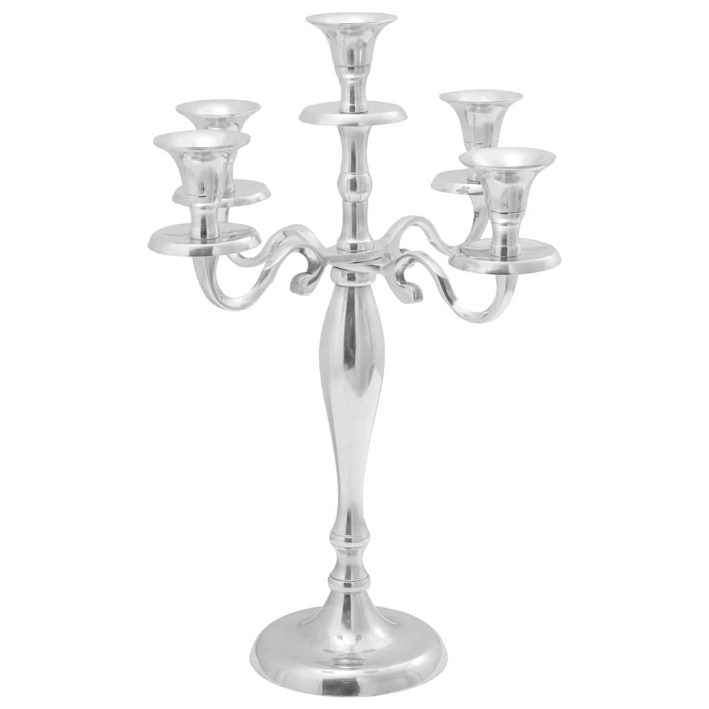 vidaXL Kaarsenhouder 29x29x40 cm aluminium zilverkleurig