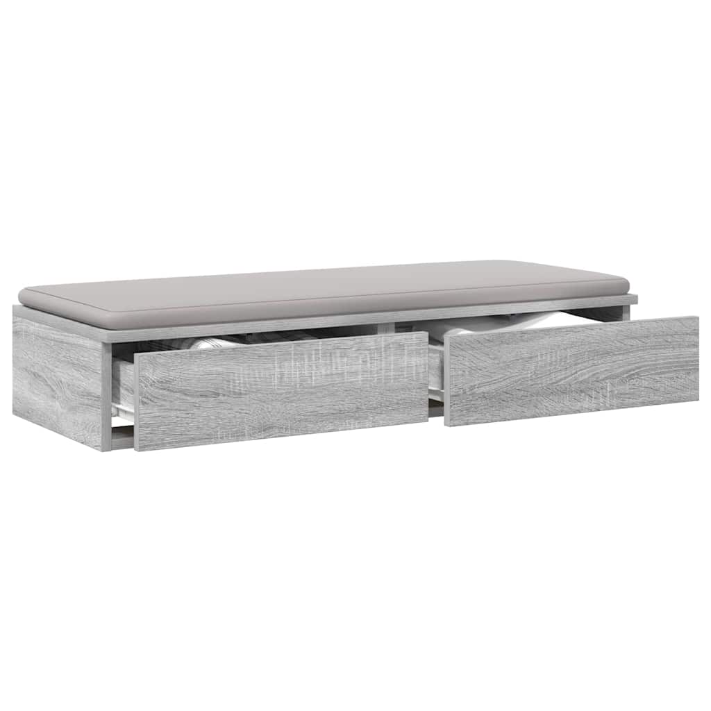 vidaXL Grijze Sonoma bedladen - 75x36,5x16,5 cm - Gemaakt van engineered wood
