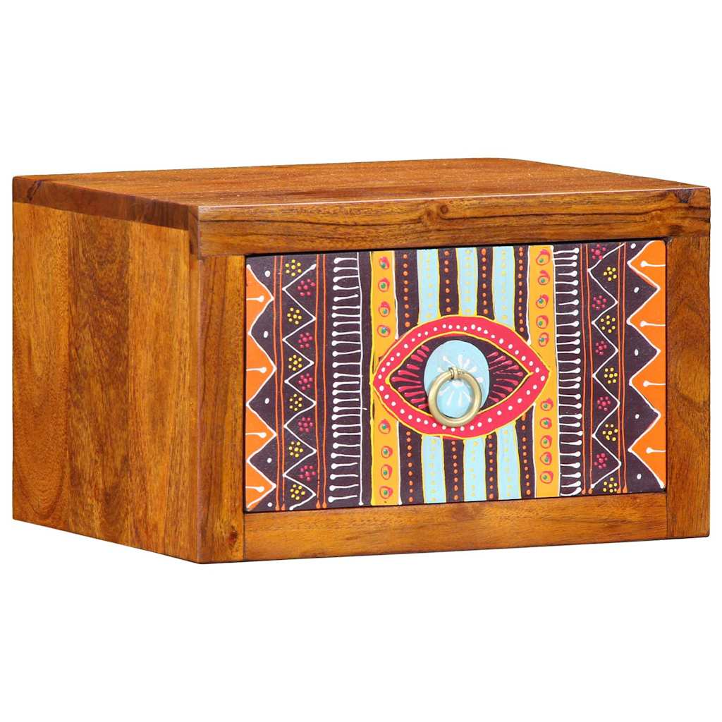 vidaXL Nachtkastje met lade Bruin, multicolor 35 x 30 x 22 cm