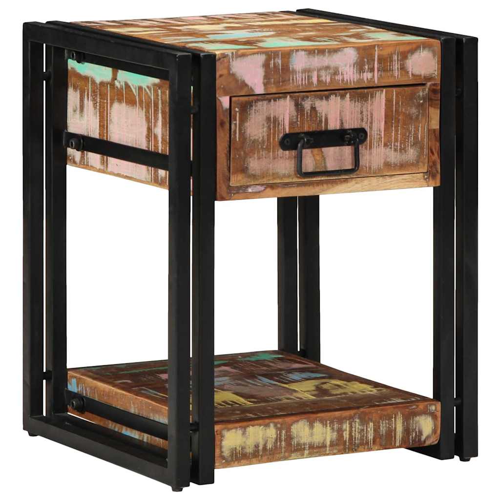 vidaXL Nachtkastje 40x40x50 cm van massief gerecycled hout