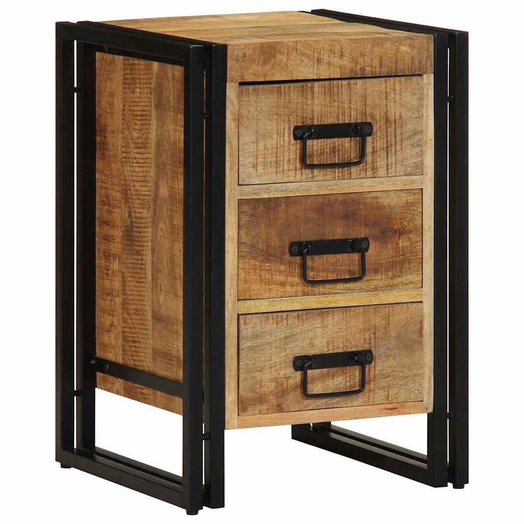 vidaXL Nachtkastje 40x35x50 cm massief ruw mangohout