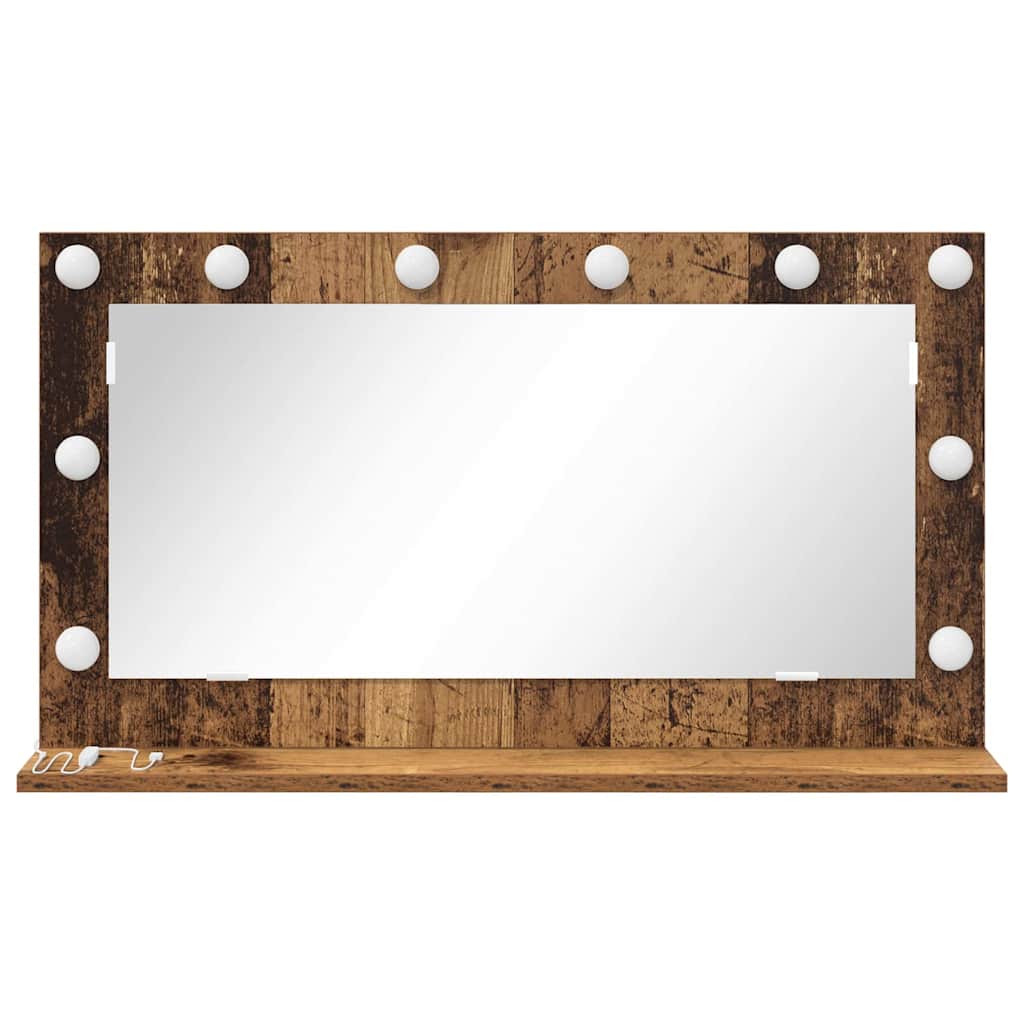 vidaXL Spiegel met LED Verlichting in Vintage Stijl 80x18x45 cm
