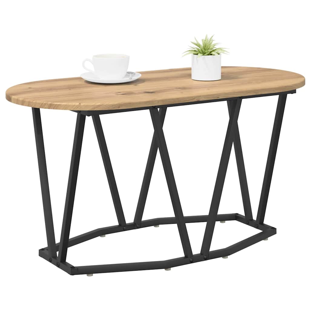 vidaXL Koffietafel Artisan Eiken 80x40x40,5 cm van engineered wood en staal